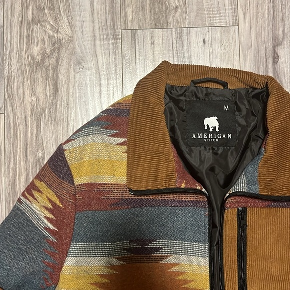 Cozy & Stylish Multicolor Fall Jacket - Medium - American Stitch Pattern - Picture 2 of 6